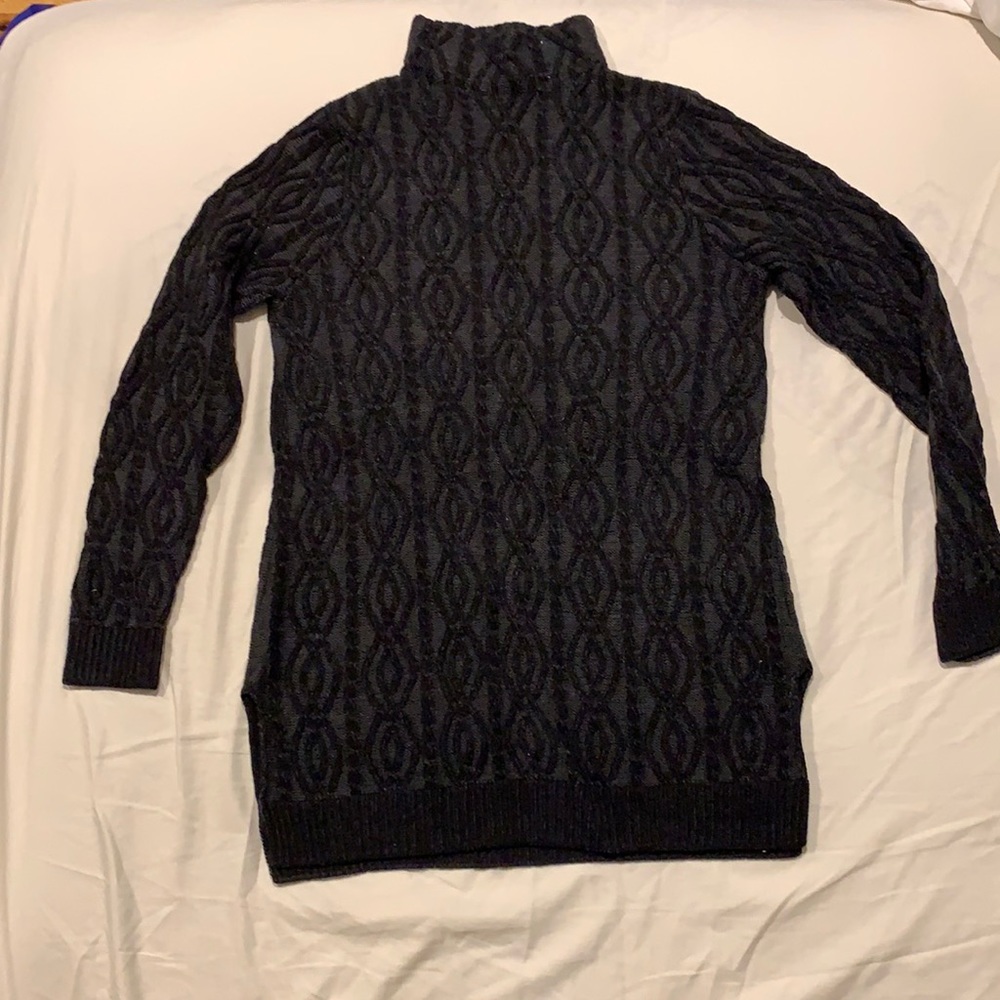 Black and gray cable kit sweater